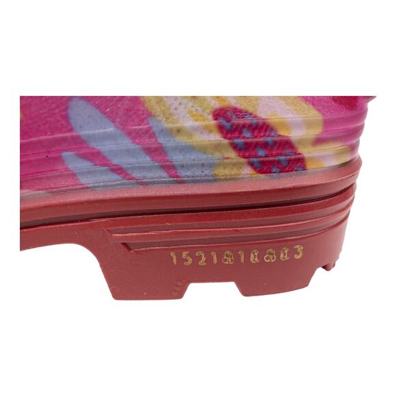 Ranger by Servus Pink Floral Splash Boho Retro Rain Boots Big Girl 4 - Picture 7 of 12